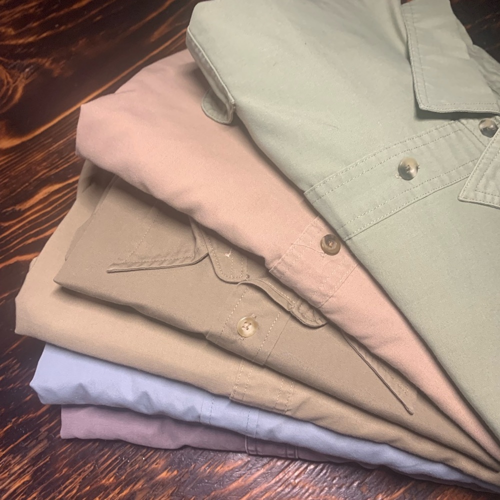 Cabelas 5xl button down work shirts.